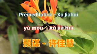 预谋 - 许佳慧.yu mou.Premeditation - Xu Jiahui.Chinese songs lyrics with Pinyin.