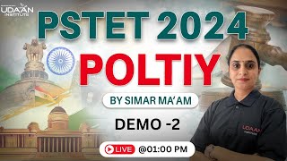 POLITY | PAID COURSE | NEW BATCH | PSTET- 2024 | DEMO-2 | BY SIMAR MA'AM