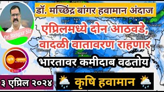 एप्रिलमध्ये वादळी प्रभाव | उष्णतामान वाढणार | दीर्घ अंदाज #डॉ_मच्छिंद्र_बांगर @user-Krushihawaman