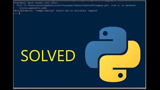 AttributeError: 'numpy.ndarray' object has no attribute 'append'