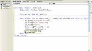 ASP.Net (VB.Net) Session Variable ArrayList - Shalvin