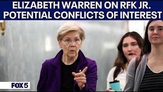 Senator Elizabeth Warren questions potential conflicts of interest with HHS nominee RFK Jr.