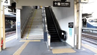 【三菱製】JR鹿児島中央駅ホーム　昇りエスカレーター（起動あり）