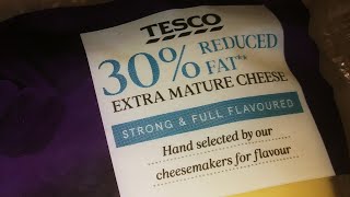 Tesco 30% reduced fat extra mature cheese vs full fat