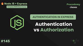 Introduction to Authentication vs. Authorization: Building Secure Express Applications | Part #145