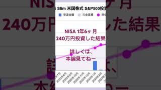 皆大好きS\u0026P500！1年6ヶ月運用結果公開！！NISA