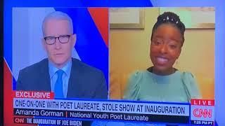 Amanda Gorman Inauguration 2021 Poet Interview With Anderson Cooper On CNN