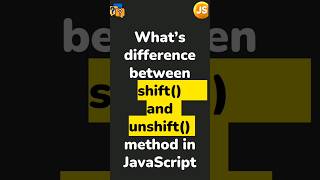 📌📌 Difference between shift and unshift in Javascript #coding #frontenddev