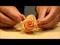 how to make apple rose flower garnish 苹果玫瑰花装饰 apel bunga mawar hiasan mela rosa fiore guarnire