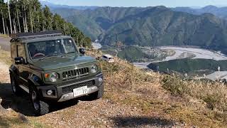 大井川の絶景スポットとジムニーシエラ#jimny #ジムニーシエラ#林道#大井川