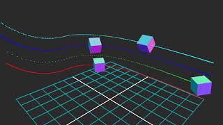 Quadratic Bezier curve3 - threejs demo