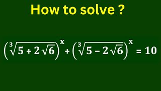 A nice Math Olympiad Exponential Equation | Radical Conjugates Simplification | Find the Value of X