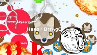 Mega teamwork in agar.io (33 K score)!