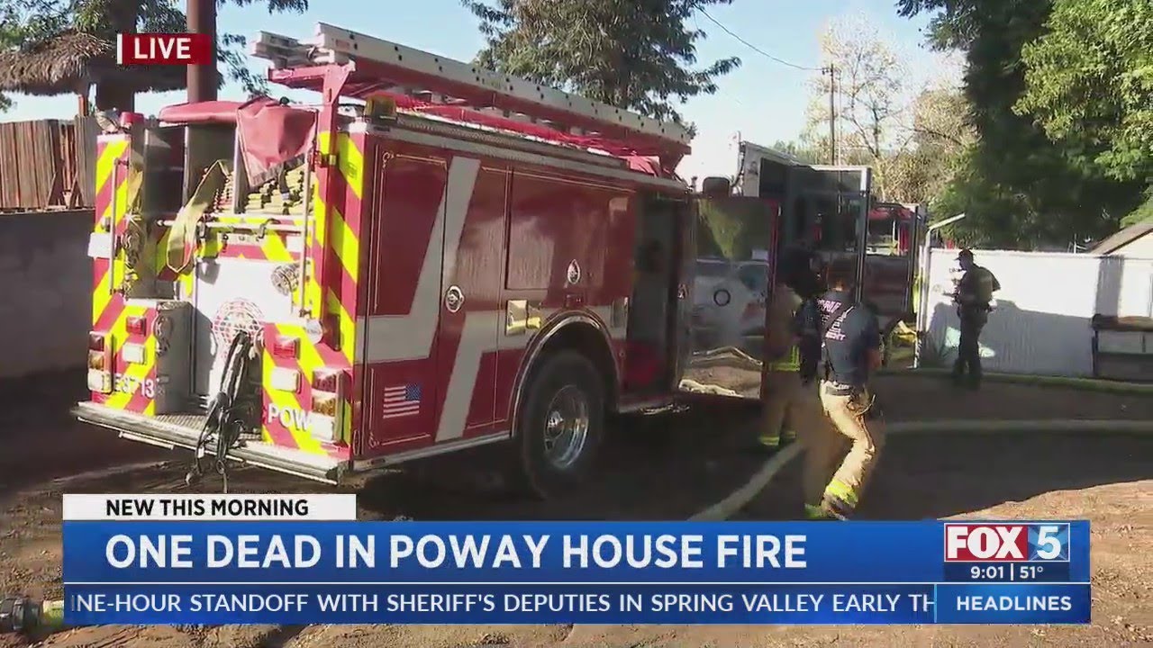 One Person Found Dead After Raging Poway House Fire - YouTube