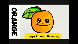 Juicy Orange Drawing for Kids