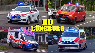 [Rettungshunde, MTD \u0026 Co.] - Einsatzfahrten des RETTUNGSDIENSTES aus VIER Bundesländern in Lüneburg!