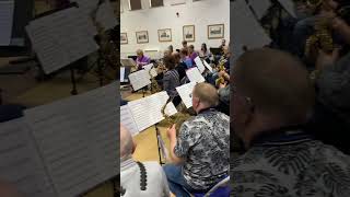 Saxophone Orchestra Manchester in rehearsal