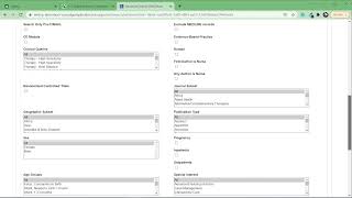 Using Filters in CINAHL
