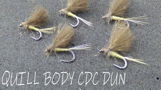 Fly tying: Quill body CDC dun variant