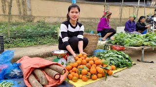 Full video: 65 Days Harvest (Vegetables, Bamboo Shoots, Tubers, Oranges) Going to the market to sell