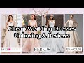 Trying Inexpensive Wedding Dresses from JJs House, Ever-Pretty, and Hebeos