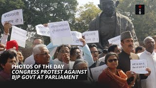 Photos of the day: Congress protest against BJP Govt at Parliament