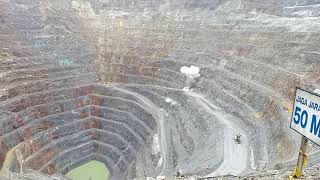 Blasting in Grasberg mine