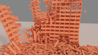 Tower Fall - KEVA plank simulation made in Blender