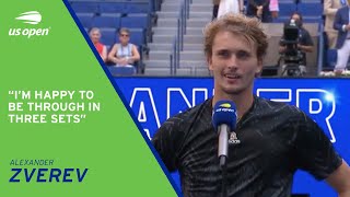 Alexander Zverev On-Court Interview | 2021 US Open Quarterfinal