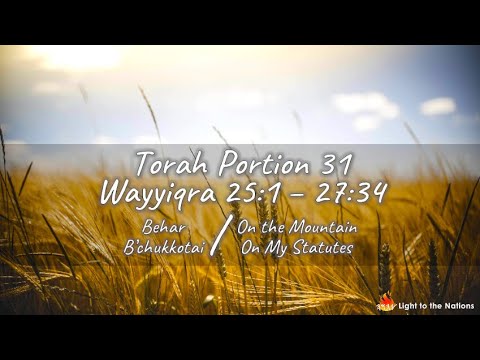 2023 - Torah Portion: Behar/B'chukkotai- Leviticus 25:1 - 27:34 - YouTube