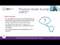 webinaire sur le programme d’apc révisé