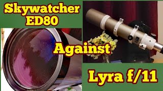 Skywatcher ED80 Apochromatic Against Lyra 102mm f/11 Doublet Achromatic Refractor Telescope