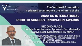 Robotic Infraclavicular Approach Minimally Invasive Neck Dissection  in head and neck cancers