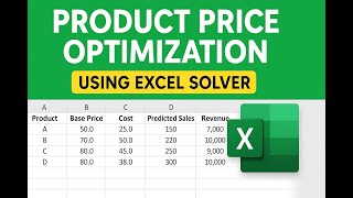 Product Price Optimization Via Solver