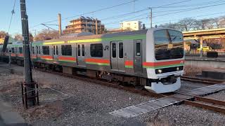 八高線 1568E到着 209系3500番代 ハエ55編成