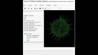 Virus Symbol in Python turtle Library