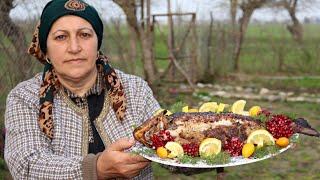 National dish of Azerbaijan and Talysh people - Fish lavangi