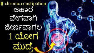 ಆಹಾರ ವೇಗವಾಗಿ ಜೀರ್ಣ 1ಯೋಗ ಮುದ್ರೆ(suchi mudra)|kannada health tips|constipation