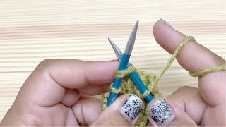 Knit 2 Together (k2tog) Right Leaning Decrease