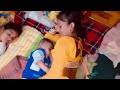 breastfeeding tutorial indian mom in yellow saree feeding her breast milk to her baby daily routine