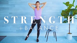10 Exercises for Strength & Balance for Seniors // 30 minute Osteoporosis Friendly Workout