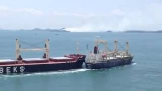 Bulk Carrier and Cargo Ship Collide in the Straits of Singapore