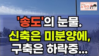 '송도'의 눈물. 신축 아파트는 미분양에, 완판 된 분양권은 마피. 게다가 기존 아파트는 하락 중. 부동산 아파트 상가 지식산업센터 오피스텔 이야기 집값전망 하락 폭락 노가다 노비