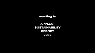 Reacting to Apple's Sustainability Status 2030 Video