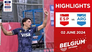 FIH Hockey Pro League 2023/24 Highlights - Spain vs Argentina (M) | Match 2