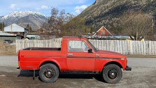 Very rare. Lada Niva 4x4 pickup. Canadian model running and driving