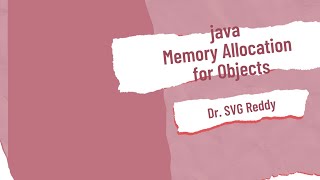 Memory allocation - objects - variables and functions #java #program #code #algorithm