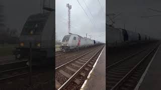 Traxx halad át tehervonatával Tiszalúcon #youtube #shorts #share #shortsvideo #ytshorts #railway