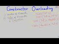 Java-62- Constructor Overloading in Java || Java Programming