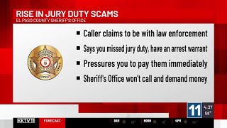 El Paso County Sheriff warns of rise in Jury Duty scam